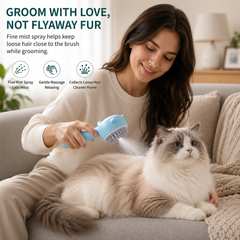 MistGroom Pro Rechargeable Grooming Brush for Cats & Dogs