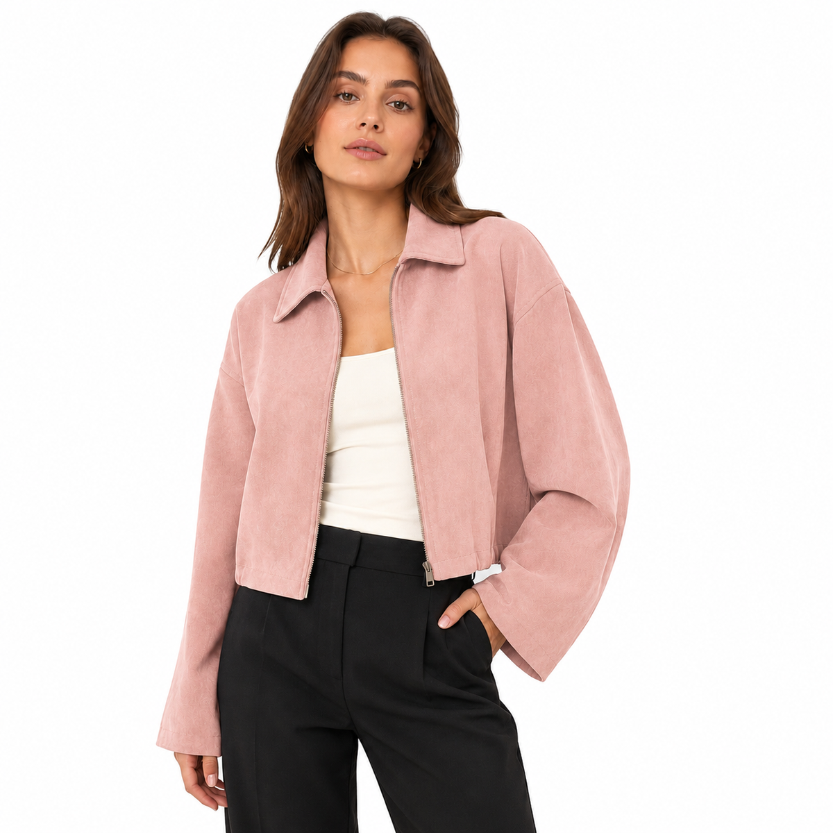 Roven Suede Aviator Jacket