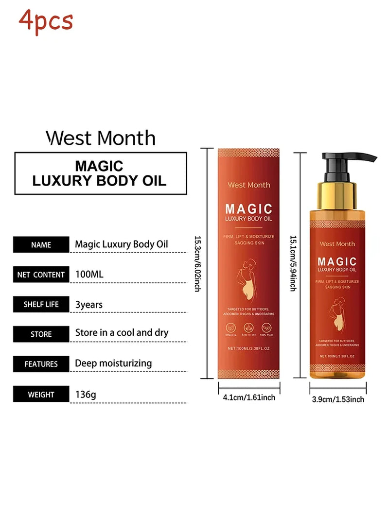 WEST MONTH Magic Luxury Body Oil Winter Skincare and Moisturizing, Soft and Firm Skin, Daily Care, Nourishing and Moisturizing