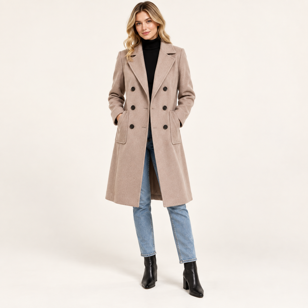 Aveline Double-Breasted Wool Coat