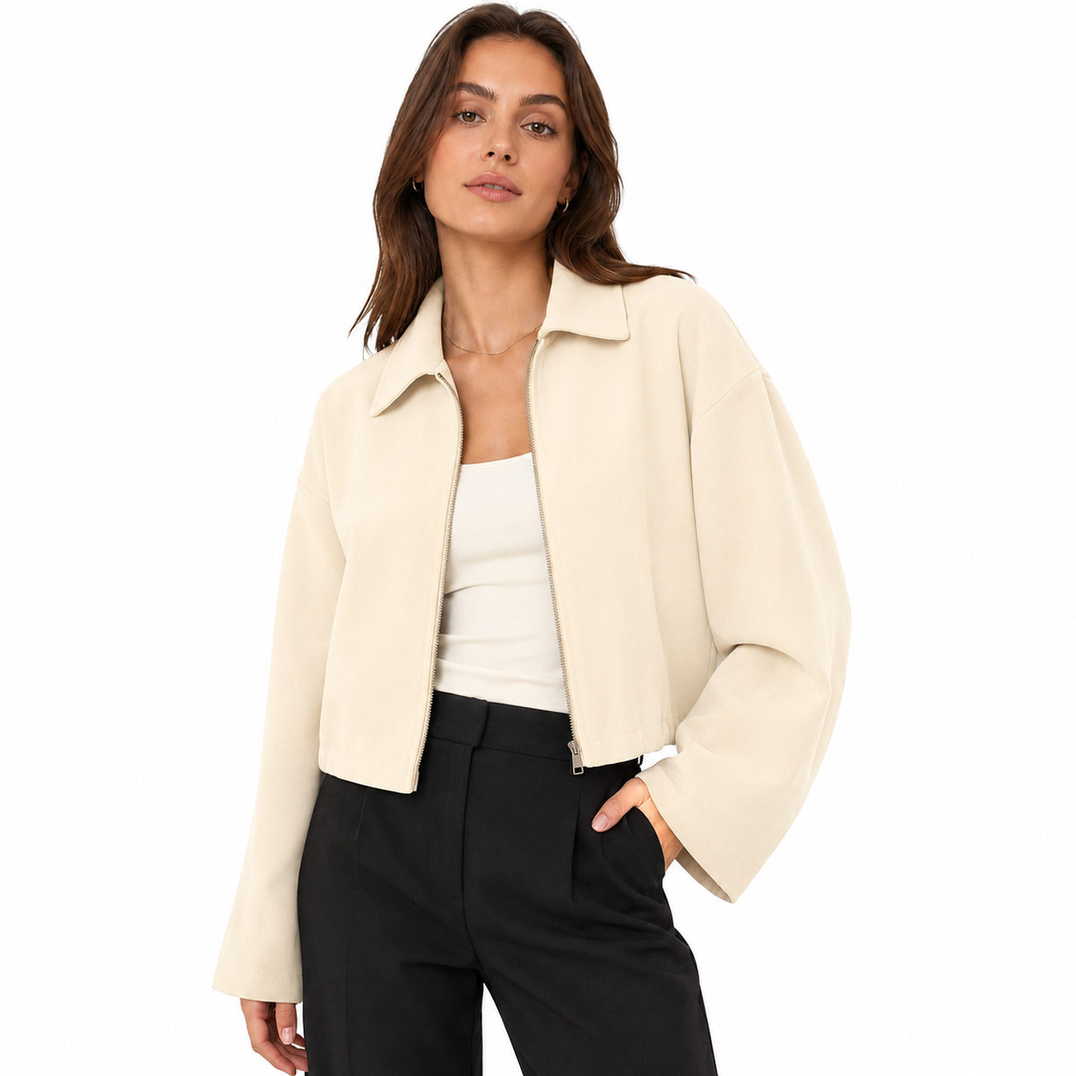 Roven Suede Aviator Jacket