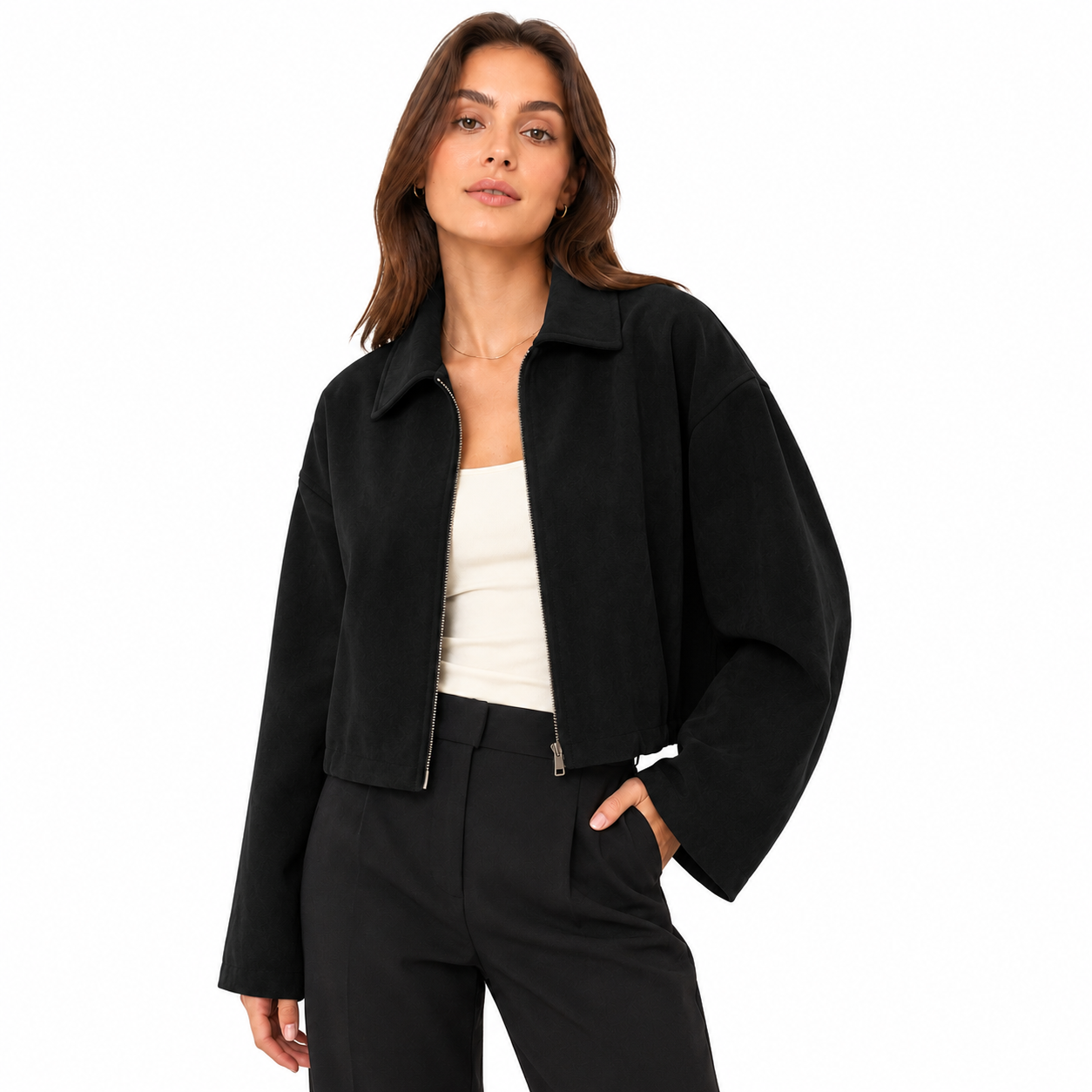 Roven Suede Aviator Jacket