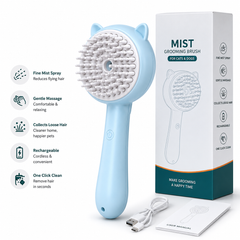 MistGroom Pro Rechargeable Grooming Brush for Cats & Dogs